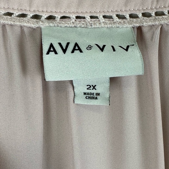 Women's Blush Pink Button Front Blouse - Picture 2 of 6